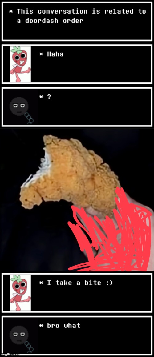 He ate our doordash >:( | made w/ Imgflip meme maker