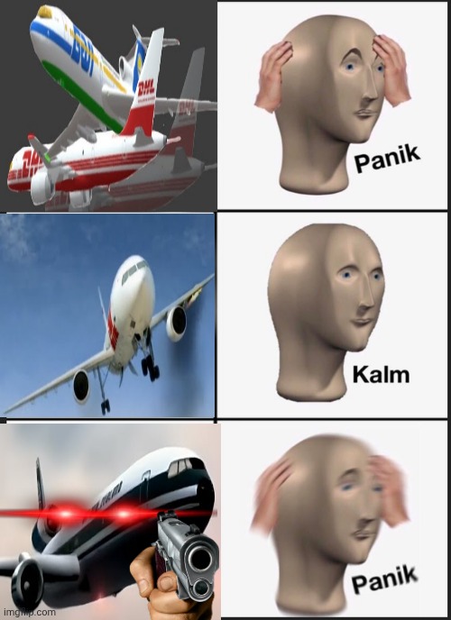 Air New Zealand DC-10 is PANIK | image tagged in memes,panik kalm panik | made w/ Imgflip meme maker