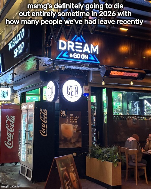dream and goon | msmg's definitely going to die out entirely sometime in 2026 with how many people we've had leave recently | image tagged in dream and goon | made w/ Imgflip meme maker