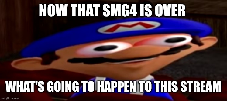 smg4 stare | NOW THAT SMG4 IS OVER; WHAT'S GOING TO HAPPEN TO THIS STREAM | image tagged in smg4 stare | made w/ Imgflip meme maker