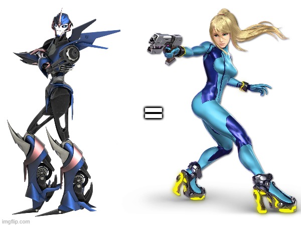Funny Meme about TFP Arcee from Transformers Prime | = | image tagged in memes,funny memes,transformers prime,metroid,hasbro,nintendo | made w/ Imgflip meme maker