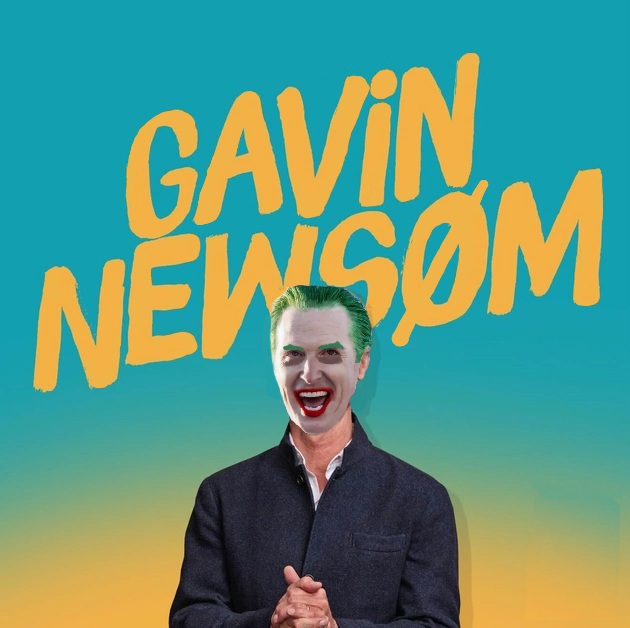 Gavin Newsom Joker Blank Meme Template