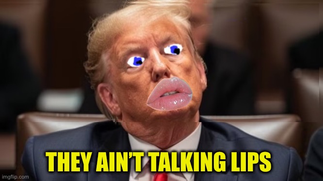 Trump sleep in court | THEY AIN’T TALKING LIPS | image tagged in trump sleep in court | made w/ Imgflip meme maker