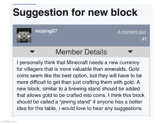 Good suggestion? | image tagged in blank white template | made w/ Imgflip meme maker