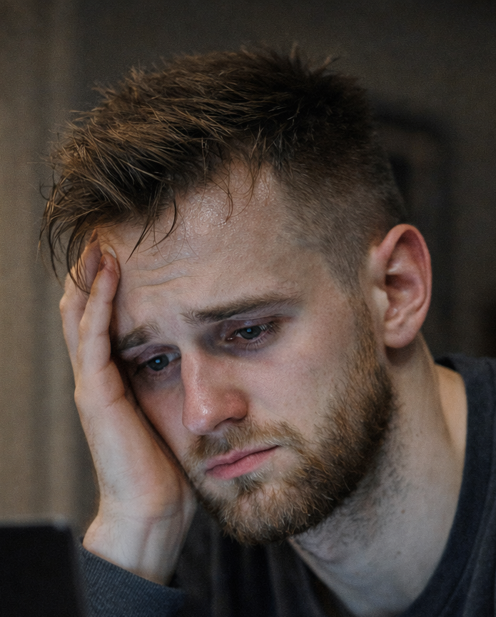 Sad looking guy Blank Meme Template