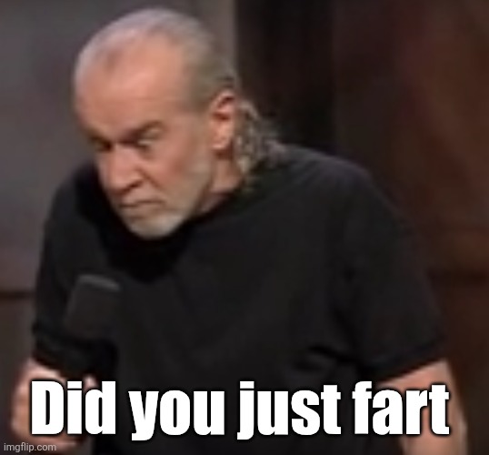 George Carlin Angry | Did you just fart | image tagged in george carlin angry | made w/ Imgflip meme maker