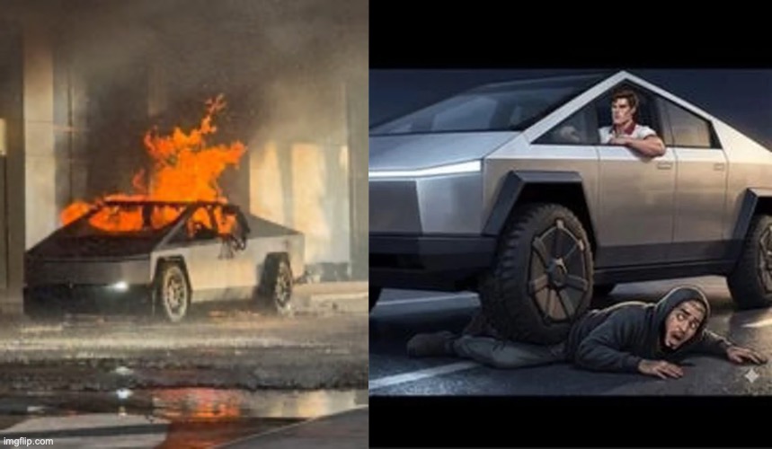 This year started and ended with a cybertruck for some reason | made w/ Imgflip meme maker