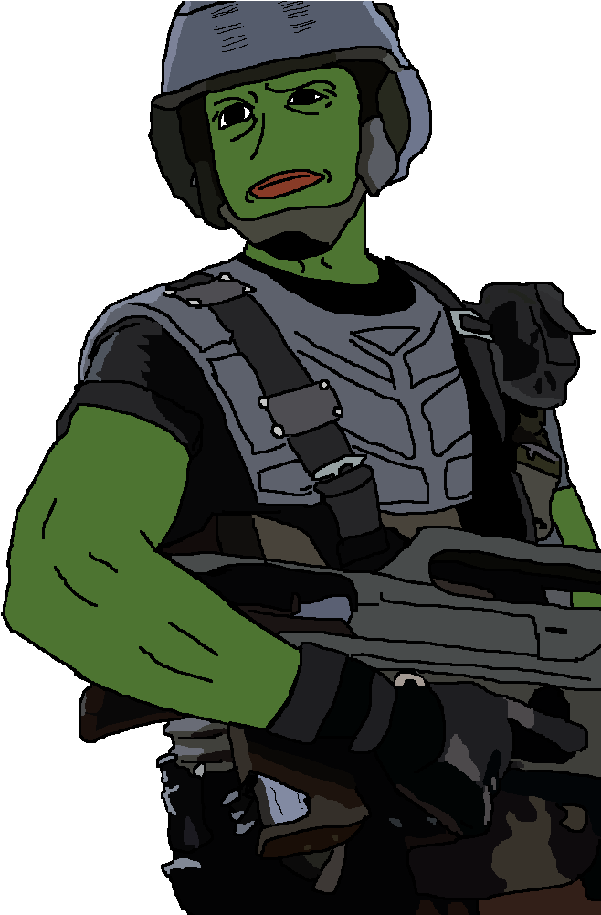 Starship Trooper Pepe Meme Template