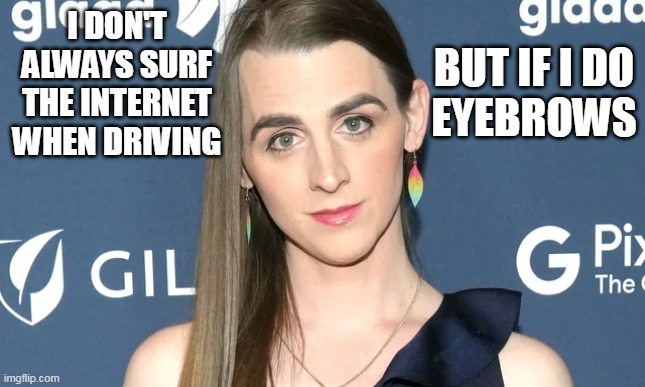 I DON'T ALWAYS SURF THE INTERNET WHEN DRIVING BUT IF I DO
EYEBROWS | made w/ Imgflip meme maker