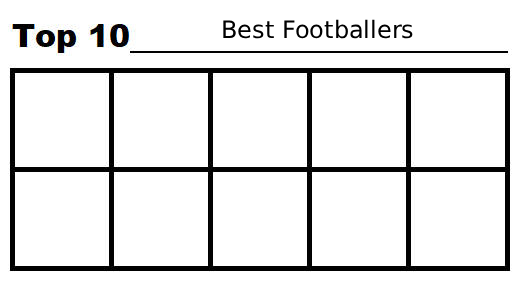 Top 10 Best Footballers Template Blank Meme Template
