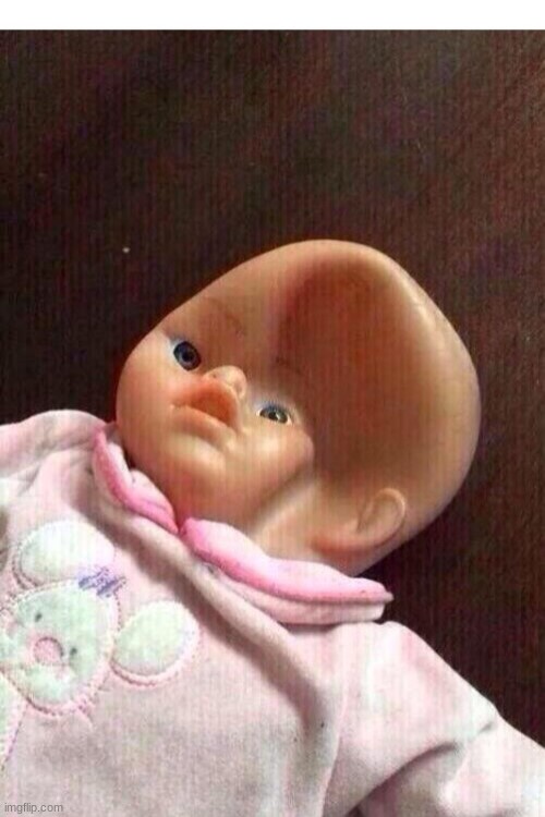squashed baby doll larger format Blank Meme Template