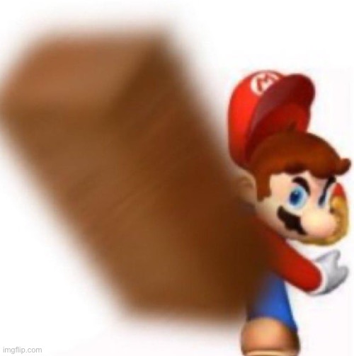 Mario throws a brick | image tagged in mario throws a brick | made w/ Imgflip meme maker