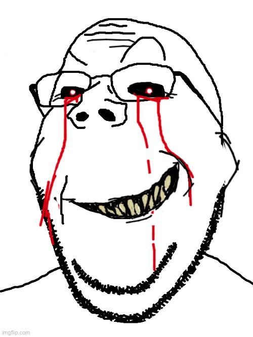 evil ass fucking soyjak | image tagged in smirking smug soyjak ii | made w/ Imgflip meme maker