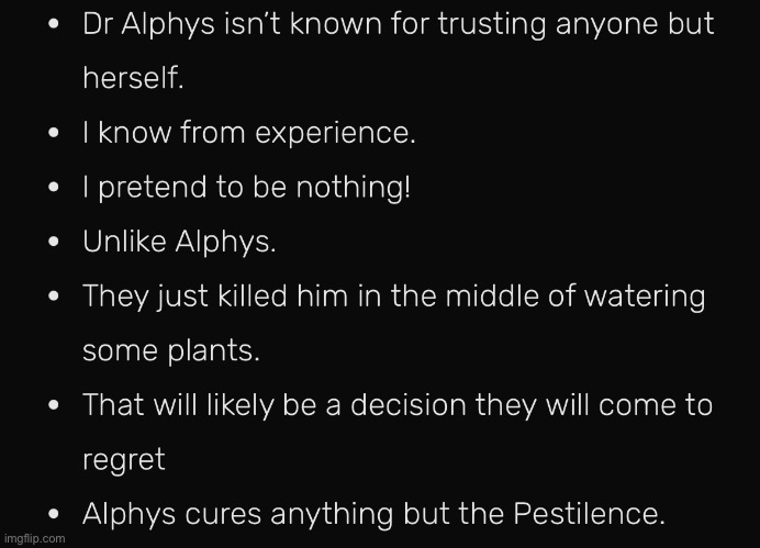 Plague seriously dislikes Alphys | made w/ Imgflip meme maker