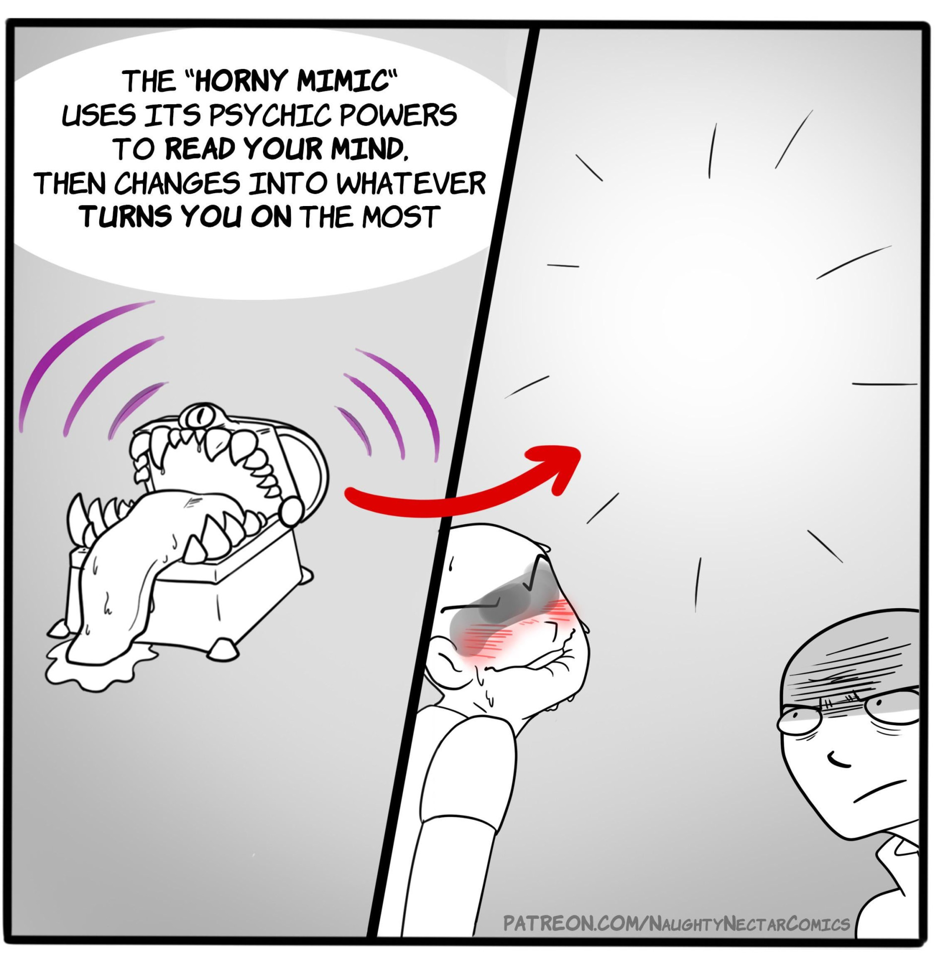 Horny mimic Blank Meme Template