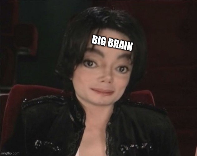 Michael Jackson | BIG BRAIN | image tagged in michael jackson | made w/ Imgflip meme maker