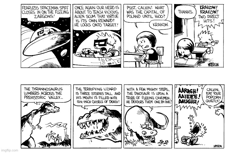 image tagged in calvin and hobbes,comics | made w/ Imgflip meme maker