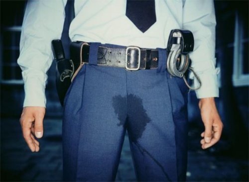 Scared cop Blank Meme Template