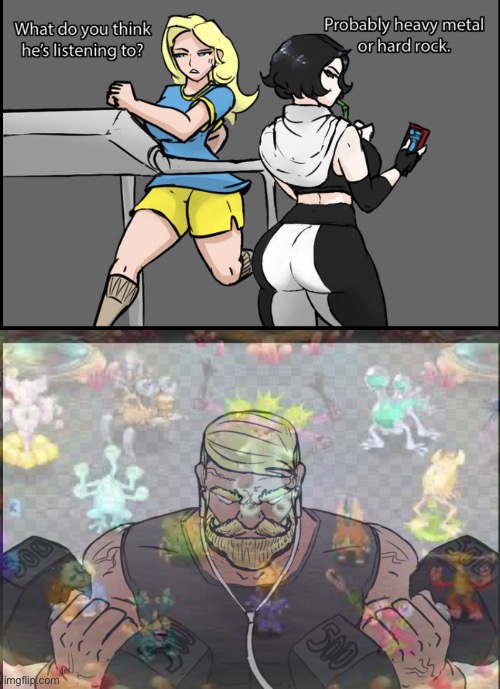 Ethereal workshop just hits different. | image tagged in what do you think he is listening to,msm,my singing monsters | made w/ Imgflip meme maker