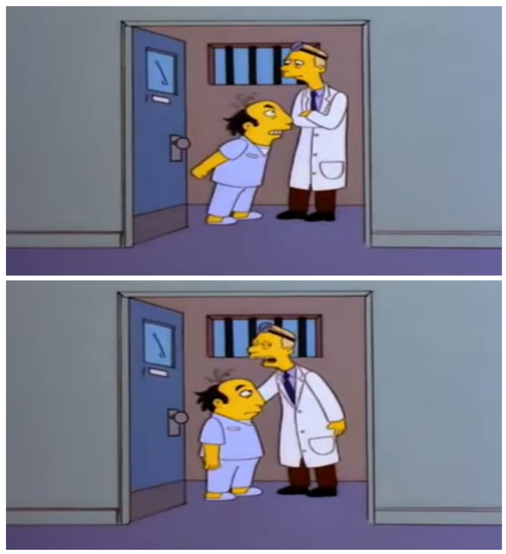 The Simpsons: yes, yes, Mr. Sherman. Everything stinks. Blank Meme Template