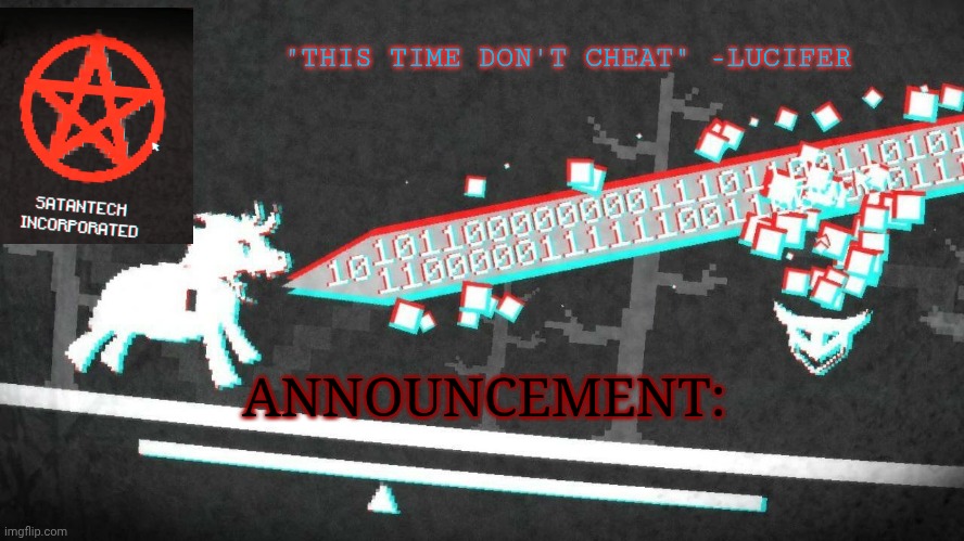 High Quality dragnoc's pony island announcement temp Blank Meme Template