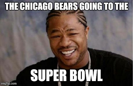 Yo Dawg Heard You Meme | THE CHICAGO BEARS GOING TO THE SUPER BOWL | image tagged in memes,yo dawg heard you | made w/ Imgflip meme maker