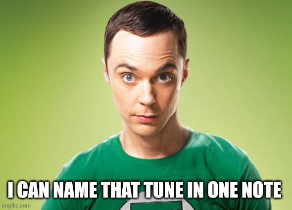 Sheldon Cooper | I CAN NAME THAT TUNE IN ONE NOTE | image tagged in sheldon cooper | made w/ Imgflip meme maker