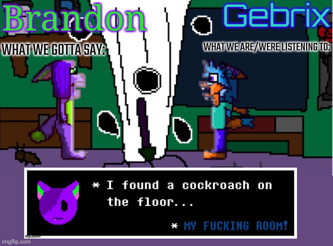 Gebrix and Brandon announcement Blank Meme Template