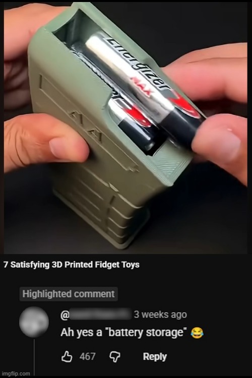 Real story :) | image tagged in youtube,3d printing,fidget spinner,batteries | made w/ Imgflip meme maker