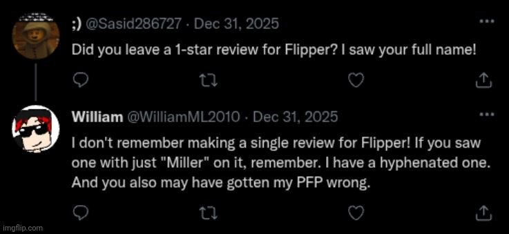William proving someone wrong on Bluranth because the other guy thinks someone with (almost) the same name is actually him. | image tagged in william,bluranth,flipper | made w/ Imgflip meme maker