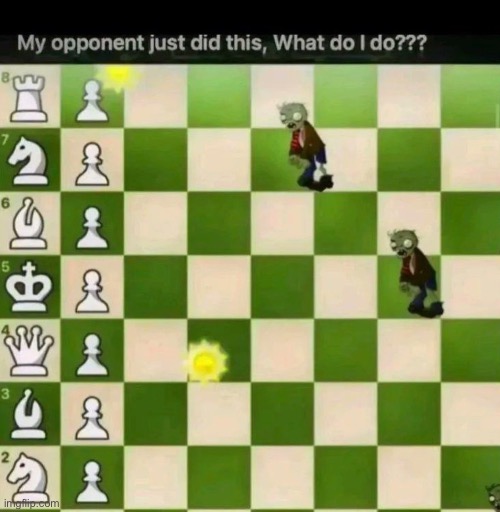 Yeah I’m cooked | image tagged in memes,plants vs zombies,chess,funny | made w/ Imgflip meme maker
