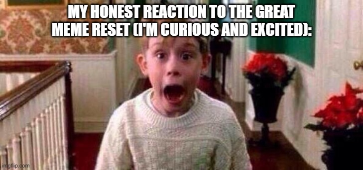 ALMOST SIX HOURS LEFT FROM WHERE I LIVE TILL NEW YEAR'S! I'M EXCITED! | MY HONEST REACTION TO THE GREAT MEME RESET (I'M CURIOUS AND EXCITED): | image tagged in new year,memes,funny,excited,happy new year,oh wow are you actually reading these tags | made w/ Imgflip meme maker