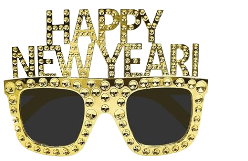 Happy New Year glasses Blank Meme Template