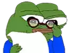 Pepe Frog reading with glasses Meme Template