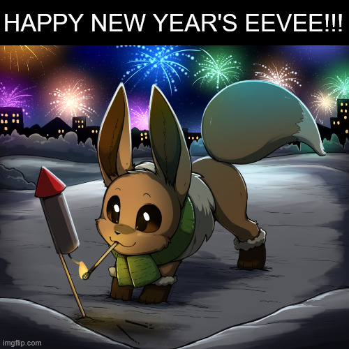 Happy New Year! | HAPPY NEW YEAR'S EEVEE!!! | image tagged in eevee,happy new year,new years eve,2025,2026 | made w/ Imgflip meme maker