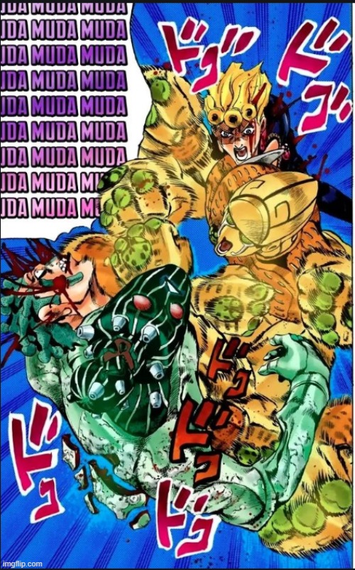 Seven page MUDA | image tagged in seven page muda | made w/ Imgflip meme maker