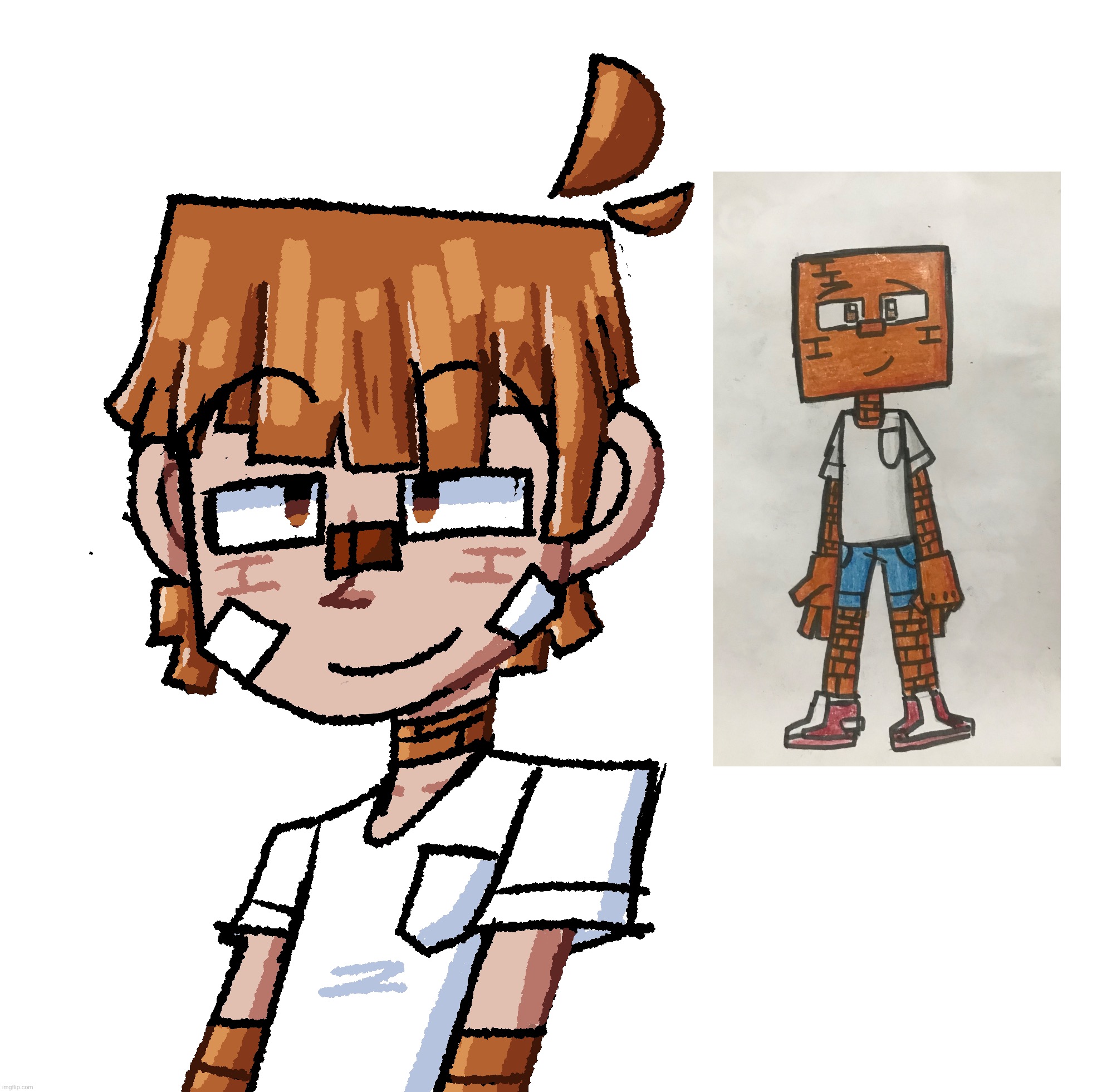 bricky but i drew him as a human | made w/ Imgflip meme maker