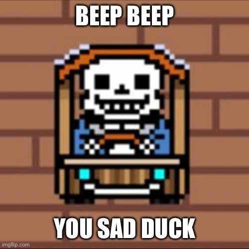 Megaloracer | BEEP BEEP; YOU SAD DUCK | made w/ Imgflip meme maker
