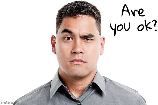 When i see someone say some wild shit | Are you ok? | image tagged in question,my honest reaction,eyebrows | made w/ Imgflip meme maker