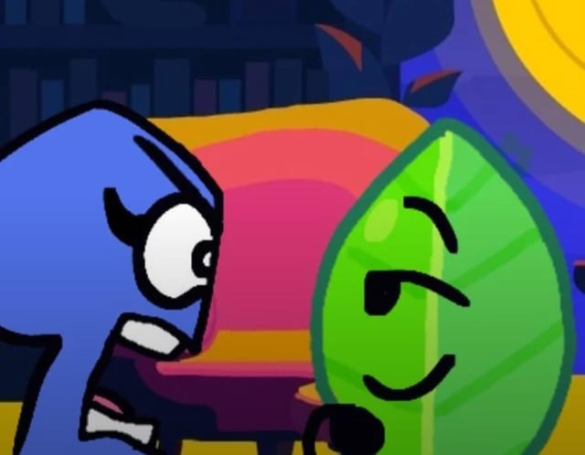 One yells at Leafy who's pondering Blank Meme Template