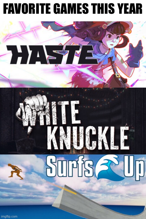 FAVORITE GAMES THIS YEAR | made w/ Imgflip meme maker