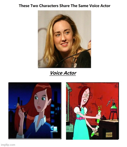 Ashley Johnson | image tagged in same voice actor,ashley johnson,recess,cartoon network,disney,ben 10 | made w/ Imgflip meme maker