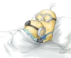 Minion bed hug Blank Meme Template