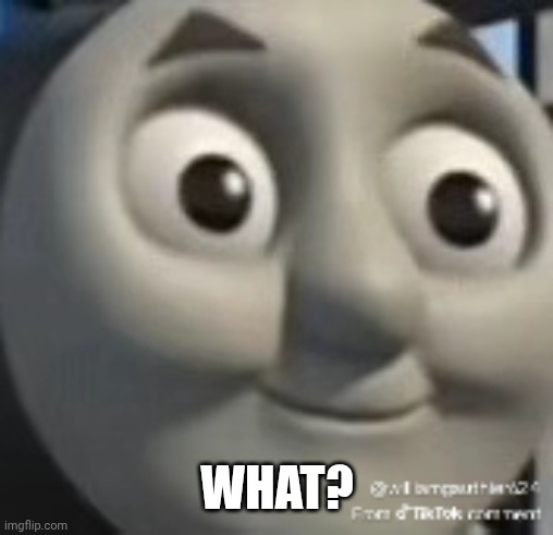 Confused Thomas | WHAT? | image tagged in funny meme | made w/ Imgflip meme maker