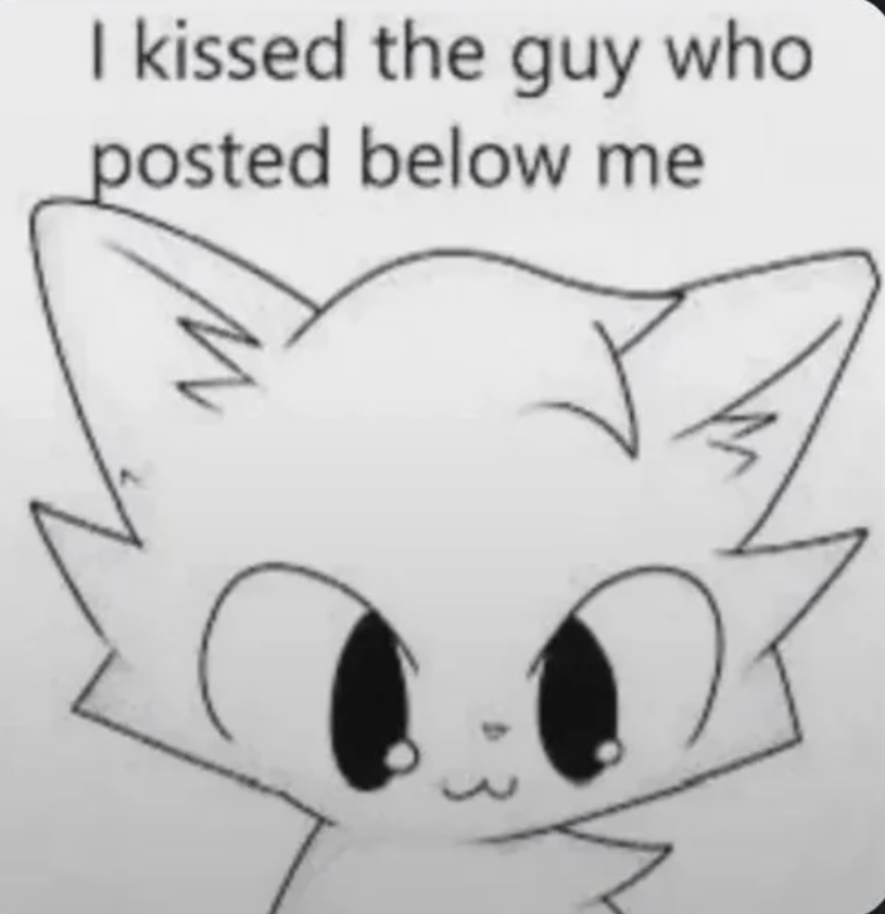 I kissed the guy who posted below me Blank Meme Template