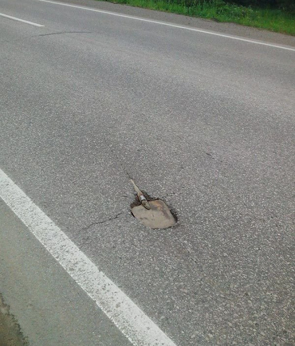 Road work fail Blank Meme Template