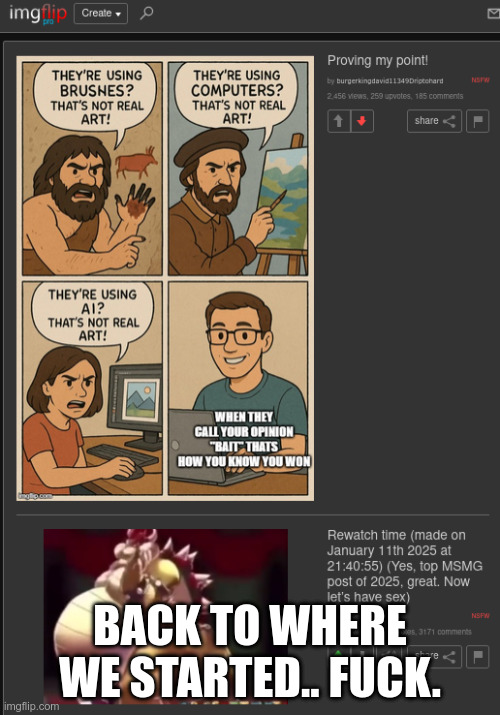 BACK TO WHERE WE STARTED.. FUCK. | made w/ Imgflip meme maker