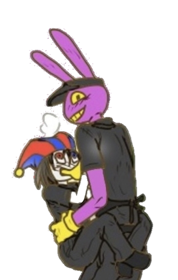 Pomni & Jax at Spudy’s Blank Meme Template