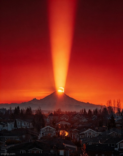 Last sunset of 2025- Mt. Rainier, Wa. | image tagged in sunset,new years eve,2025,washington state,awesome,photography | made w/ Imgflip meme maker