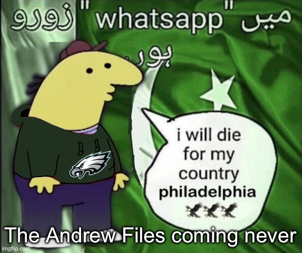charlie will die for his country | The Andrew Files coming never | image tagged in charlie will die for his country | made w/ Imgflip meme maker